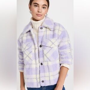 NWT Purple Plaid Faux Fur Sherpa Teddy Jacket - Small - $140 - Avec Les Filles